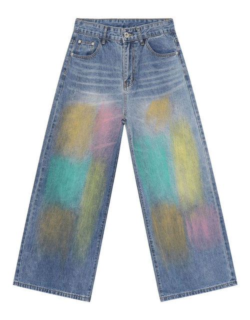 Load image into Gallery viewer, Men's Contrast Wide Leg Jeans
