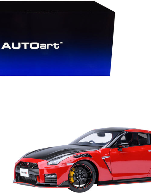 Load image into Gallery viewer, 2022 Nissan GT-R (R35) Nismo Special Edition RHD (Right Hand Drive) Vibrant Red with Carbon Hood and Top 1/18 Model Car by Autoart
