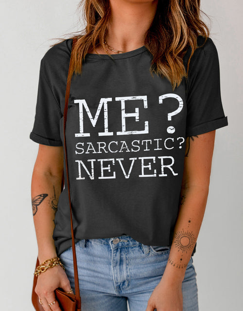 Load image into Gallery viewer, Letter Graphic Round Neck T-Shirt
