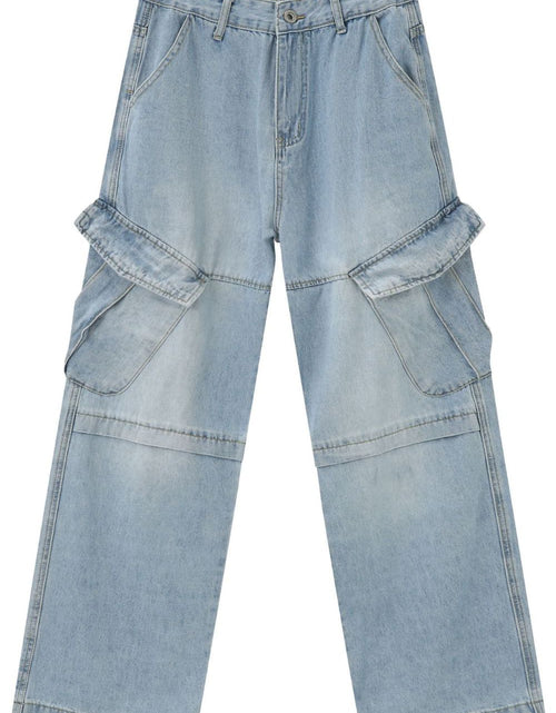 Load image into Gallery viewer, Men's Mid Rise Jeans with Cargo Pockets
