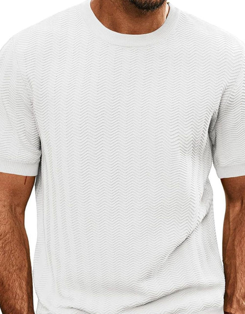 Load image into Gallery viewer, Men's Full Size Round Neck Short Sleeve T-Shirt Plus Size
