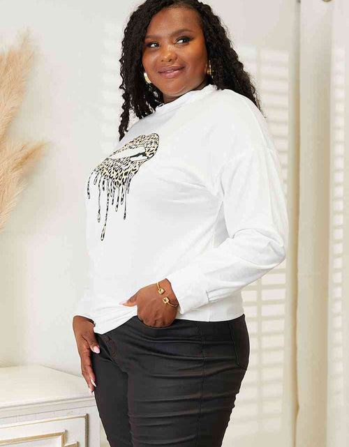Load image into Gallery viewer, Simply Love Graphic Dropped Shoulder Round Neck Sweatshirt
