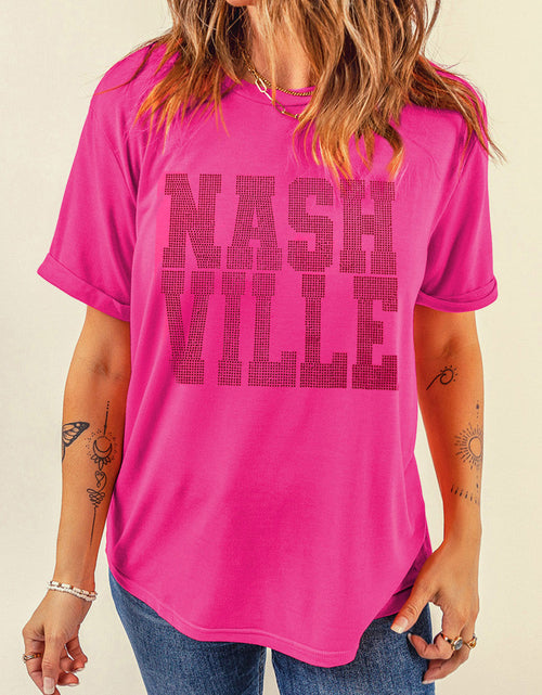 Load image into Gallery viewer, NASHVILLE Round Neck Short Sleeve T-Shirt
