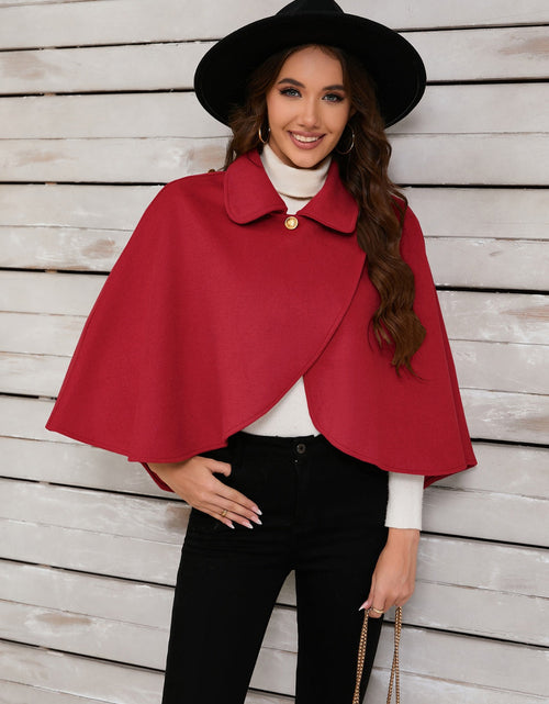 Load image into Gallery viewer, Collared Neck Cropped Cape
