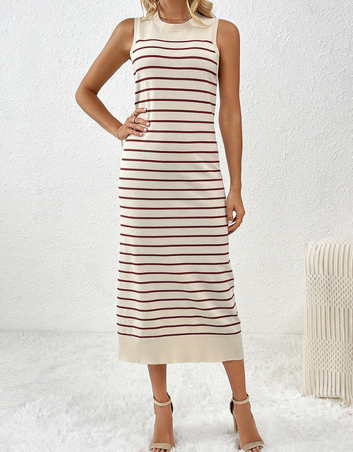 Load image into Gallery viewer, Round Neck Sleeve Midi Knit Dress
