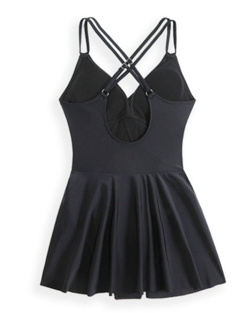 Load image into Gallery viewer, Twisted Front Crisscross Double Spaghetti Strap One-Piece Swimwear
