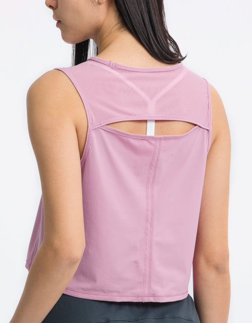 Load image into Gallery viewer, Millennia Round Neck Cropped Active Tank
