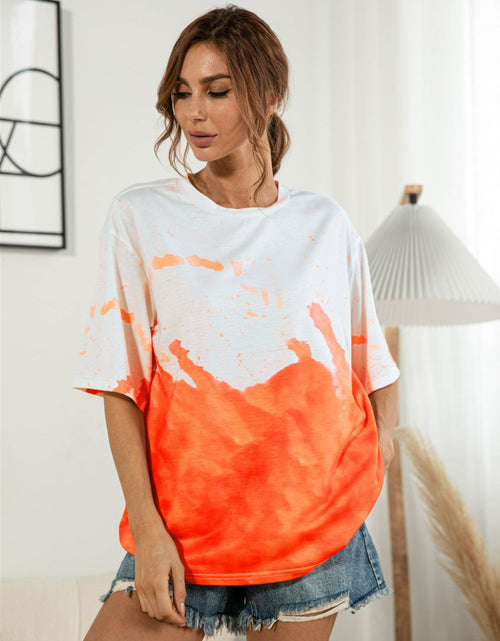 Load image into Gallery viewer, Tie-Dye Round Neck Tee Shirt
