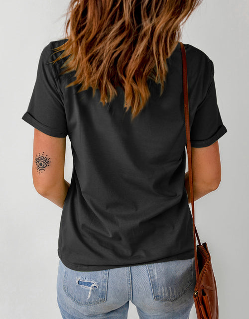 Load image into Gallery viewer, Graphic Round Neck Short Sleeve T-Shirt
