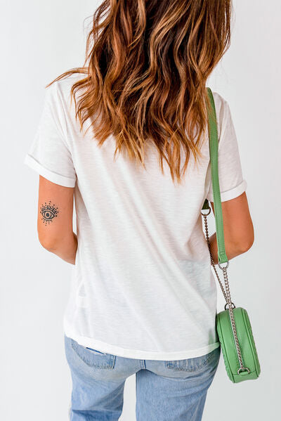 Load image into Gallery viewer, NOT LUCKY JUST BLESSED Round Neck T-Shirt
