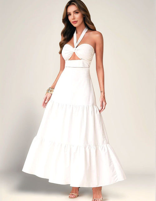 Load image into Gallery viewer, Twist Front Cutout Tiered Maxi Dress
