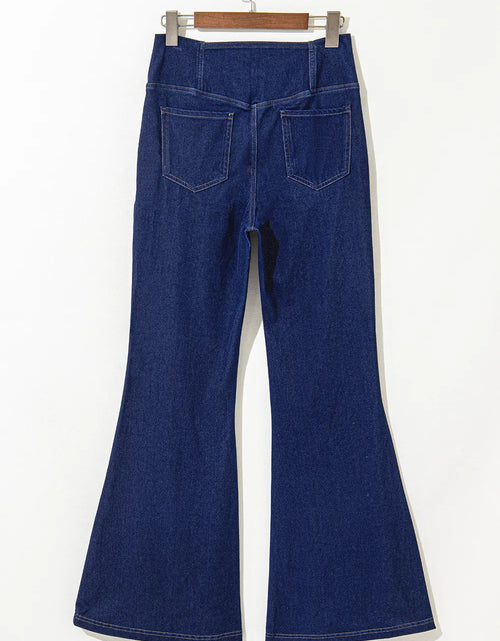 Load image into Gallery viewer, Asymmetric Waist Flare Jeans
