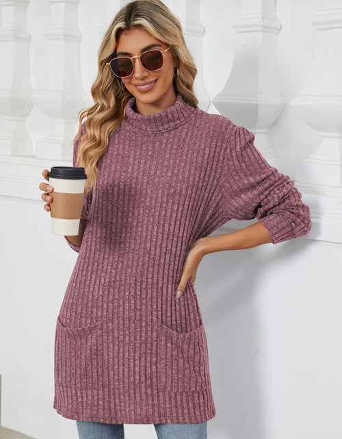 Load image into Gallery viewer, Ribbed Mock Neck Long Sleeve T-Shirt
