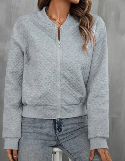Load image into Gallery viewer, Zip Up Long Sleeve Jacket

