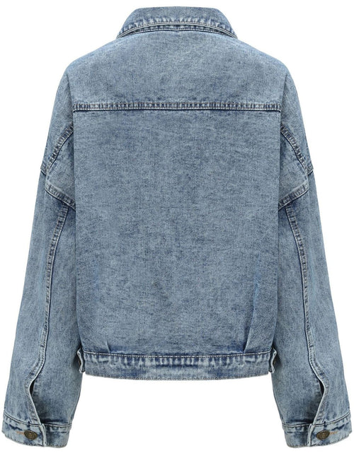 Load image into Gallery viewer, Button Down Drop Shoulder Denim Jacket
