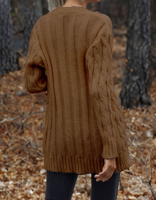 Load image into Gallery viewer, Cable-Knit Button Down Cardigan
