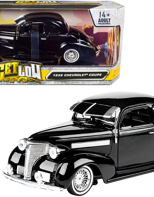 Load image into Gallery viewer, 1939 Chevrolet Coupe Lowrider Black "Get Low" Series 1/24 Diecast Model Car by Motormax
