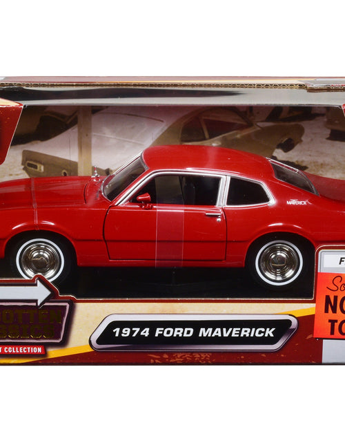 Load image into Gallery viewer, 1974 Ford Maverick Red "Forgotten Classics" Series 1/24 Diecast Model Car by Motormax
