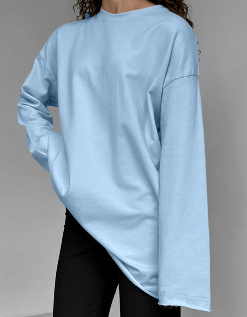 Load image into Gallery viewer, Round Neck Long Sleeve T-Shirt
