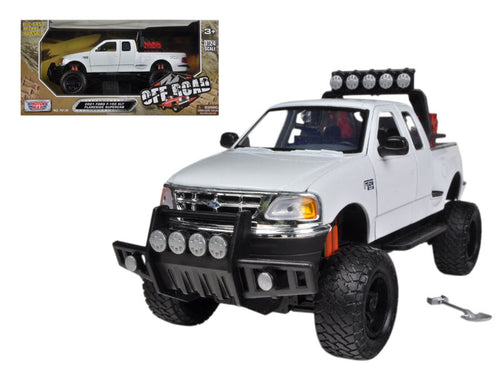 Load image into Gallery viewer, 2001 Ford F-150 XLT Flareside Supercab Off-Road Pickup Truck White 1/24 Diecast Model Car by Motormax
