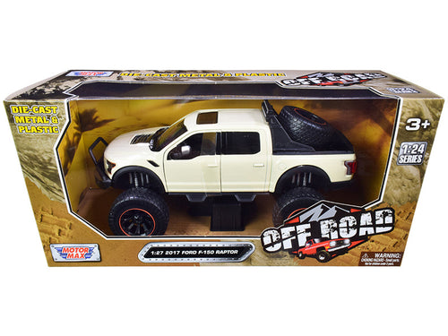 Load image into Gallery viewer, 2017 Ford F-150 Raptor Off-Road Pickup Truck Cream 1/27 Diecast Model Car by Motormax
