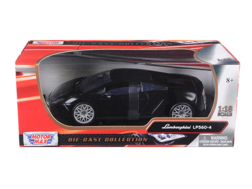 Load image into Gallery viewer, Lamborghini LP 560-4 Black 1/18 Diecast Car Model by Motormax
