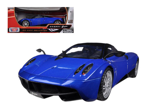 Load image into Gallery viewer, Pagani Huayra Blue with Black Top 1/18 Diecast Model Car by Motormax
