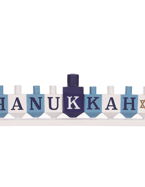 Load image into Gallery viewer, Hanukkah Menorah Candle Holder 11"L
