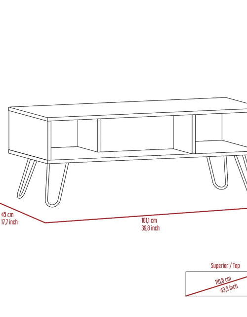 Load image into Gallery viewer, Coffee Table Minnesota, Two Shelves, Carbon Espresso Finish by Blak Hom
