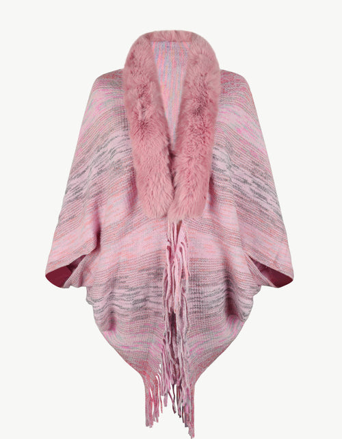 Load image into Gallery viewer, Open Front Fringe Hem Poncho

