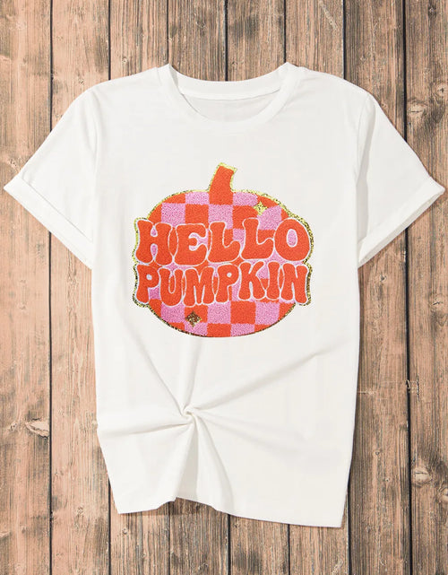 Load image into Gallery viewer, Pumpkin Round Neck Short Sleeve T-Shirt
