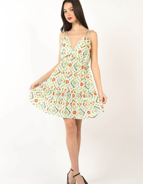 Load image into Gallery viewer, VERY J Floral Back Smocked Ruffled Mini Dress
