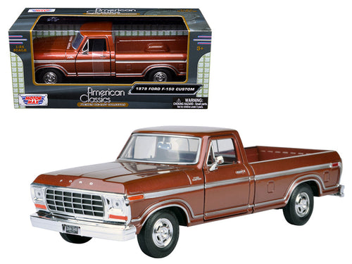 Load image into Gallery viewer, 1979 Ford F-150 Pickup Truck Brown 1/24 Diecast Model Car by Motormax
