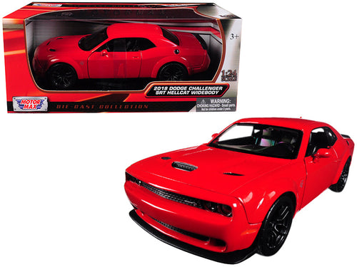 Load image into Gallery viewer, 2018 Dodge Challenger SRT Hellcat Widebody Red 1/24 Diecast Model Car by Motormax
