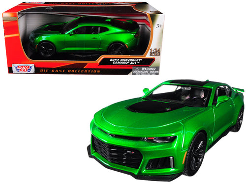 Load image into Gallery viewer, 2017 Chevrolet Camaro ZL1 Metallic Green 1/24 Diecast Car Model by Motormax
