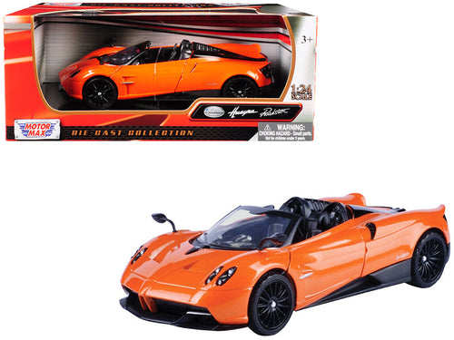 Load image into Gallery viewer, Pagani Huayra Roadster Orange 1/24 Diecast Model Car by Motormax
