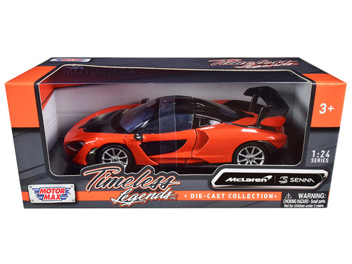 Load image into Gallery viewer, McLaren Senna Orange Metallic and Black "Timeless Legends" 1/24 Diecast Model Car by Motormax
