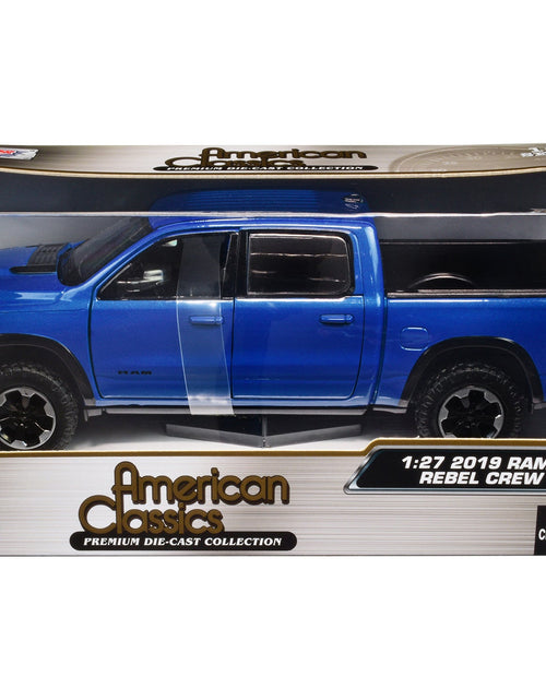 Load image into Gallery viewer, 2019 RAM Rebel 1500 Crew Cab Pickup Truck Blue Metallic "American Classics" Series 1/24-1/27 Diecast Model Car by Motormax
