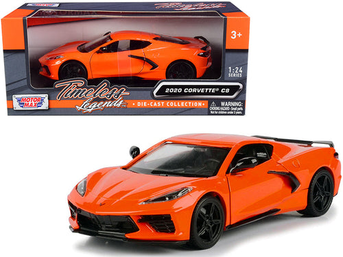 Load image into Gallery viewer, 2020 Chevrolet Corvette C8 Stingray Orange "Timeless Legends" 1/24 Diecast Model Car by Motormax
