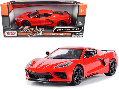 Load image into Gallery viewer, 2020 Chevrolet Corvette C8 Stingray Red "Timeless Legends" 1/24 Diecast Model Car by Motormax
