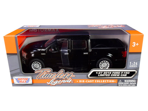 Load image into Gallery viewer, 2019 Ford F-150 Limited Crew Cab Pickup Truck Black 1/24-1/27 Diecast Model Car by Motormax

