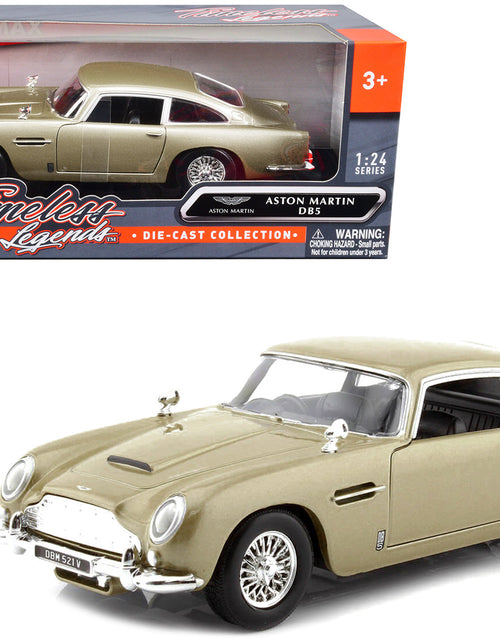 Load image into Gallery viewer, Aston Martin DB5 RHD (Right Hand Drive) Gold Metallic "Timeless Legends" Series 1/24 Diecast Model Car by Motormax
