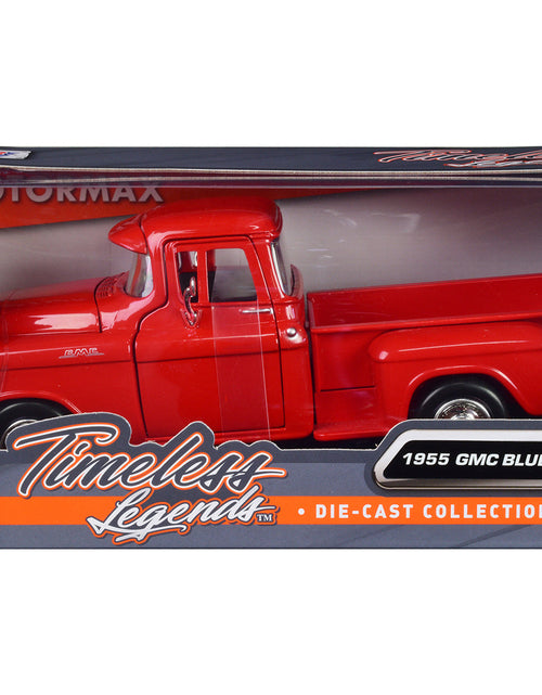 Load image into Gallery viewer, 1955 GMC Blue Chip Pickup Truck Red "Timeless Legends" Series 1/24 Diecast Model Car by Motormax
