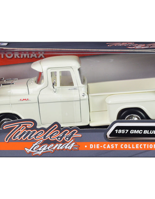 Load image into Gallery viewer, 1957 GMC Blue Chip Pickup Truck White "Timeless Legends" Series 1/24 Diecast Model Car by Motormax
