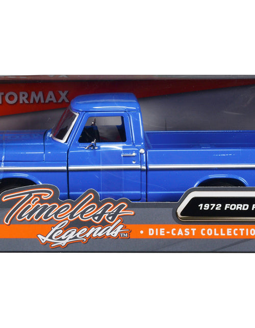 Load image into Gallery viewer, 1972 Ford F-100 Pickup Truck Blue "Timeless Legends" Series 1/24 Diecast Model Car by Motormax
