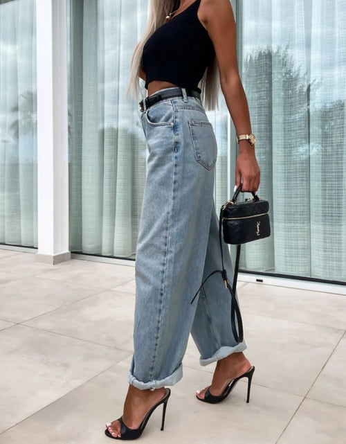 Load image into Gallery viewer, High Waist Wide Leg Jeans
