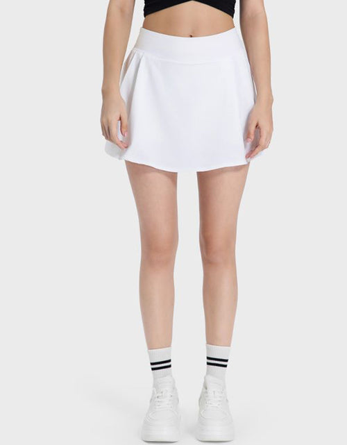 Load image into Gallery viewer, Millennia Pleated Detail Mid-Rise Waist Active Skirt
