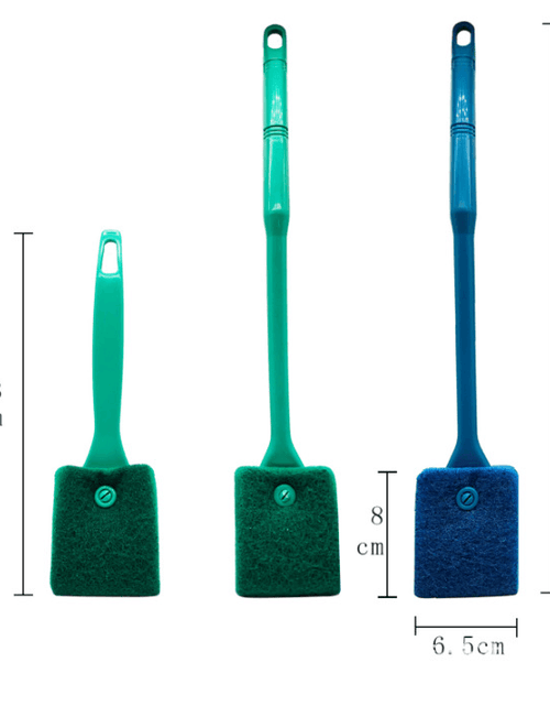 Load image into Gallery viewer, Dual-Sided Long Handle Aquarium Cleaning Brush by Dog Hugs Cat
