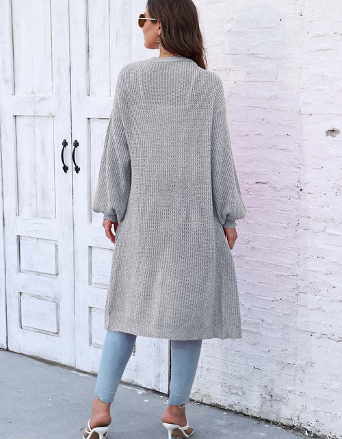 Load image into Gallery viewer, Open Front Longline Cardigan with Pockets
