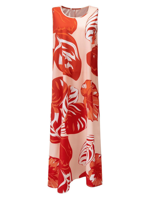 Load image into Gallery viewer, Printed Round Neck Mini Tank Dress
